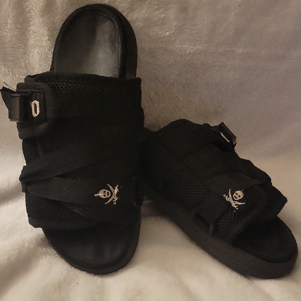 Ollies Size S.Black Slide Sandals.